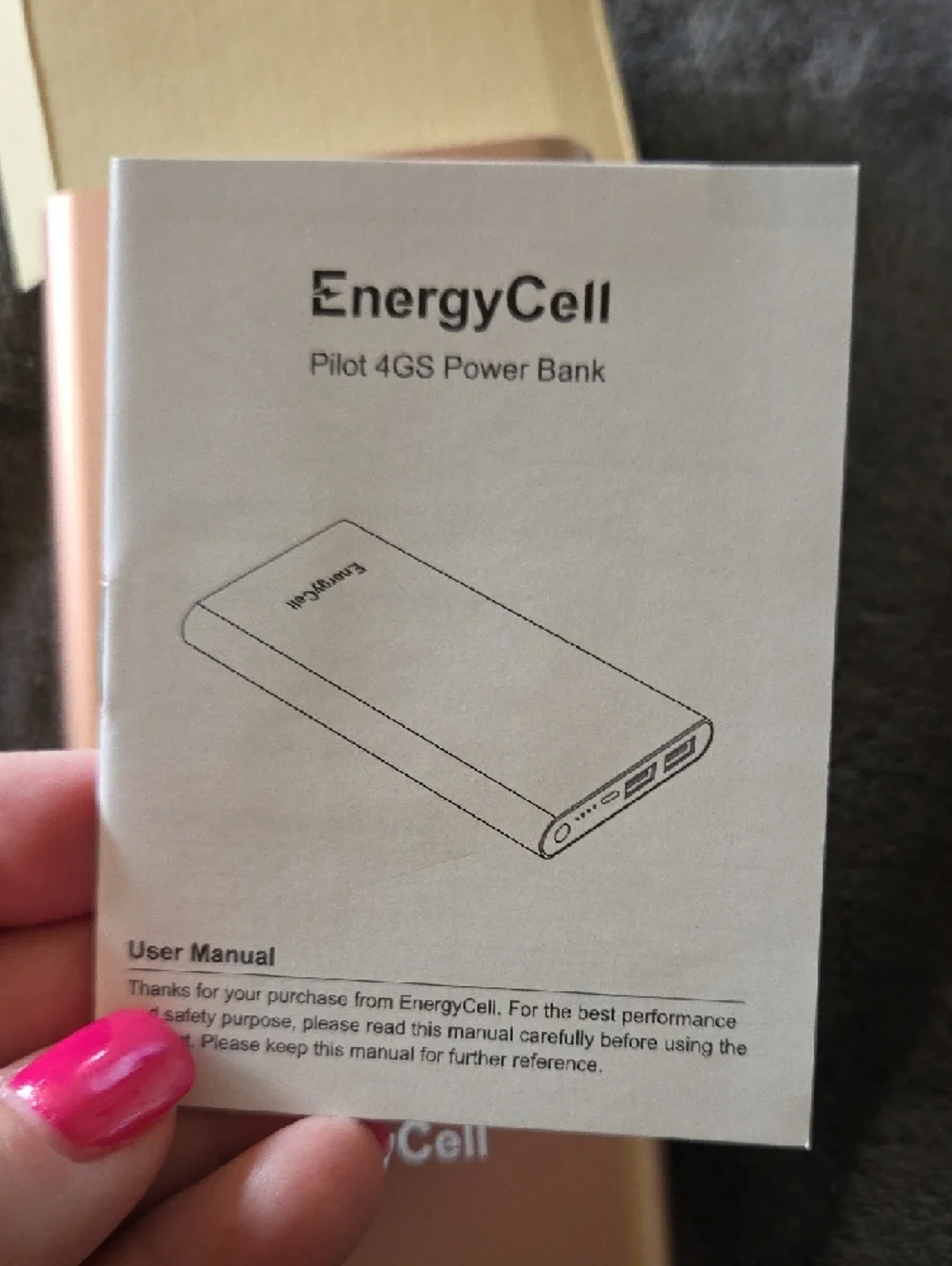 Rose Gold Portable Power Bank - Slim External Charger